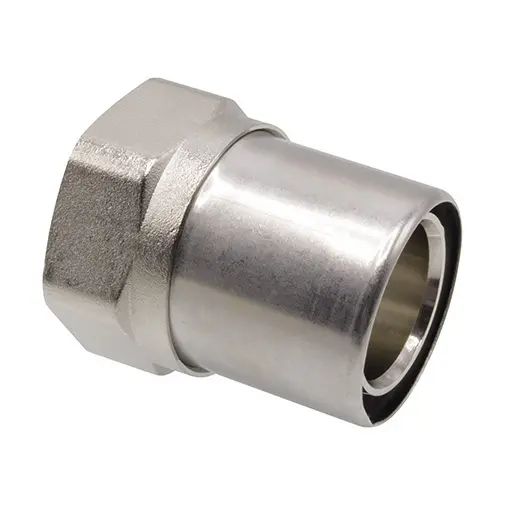 Casquilho press metálico 50 mm x 1.1/2" F com porca móvel Casquilho press metálico 50 mm x 1.1/2" F com porca móvel