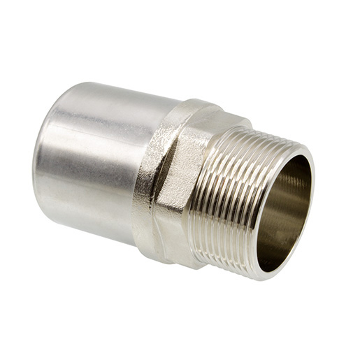 Casquilho press metálico 63 mm x 2" M com porca fixa Casquilho press metálico 63 mm x 2" M com porca fixa