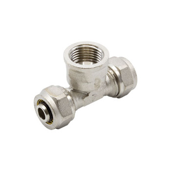 Tê bicone 16 mm x 1/2" F x 16 mm