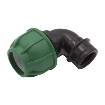 Joelho 90º de aperto PE Tecnoagua 63 mm x 2" F Joelho 90º de aperto PE Tecnoagua 63 mm x 2" F