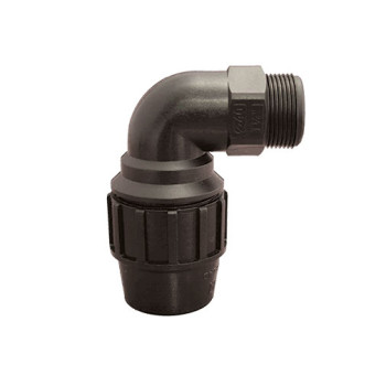 Joelho 90º de aperto PE Tecnoagua 90 mm x 3" F Joelho 90º de aperto PE Tecnoagua 90 mm x 3" F