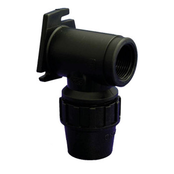 Joelho de aperto PE Tecnoagua 25 mm x 3/4" F com pater Joelho de aperto PE Tecnoagua 25 mm x 3/4" F com pater