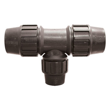Tê redução de aperto PE Tecnoagua 25 x 20 x 25 mm Tê redução de aperto PE Tecnoagua 25 x 20 x 25 mm