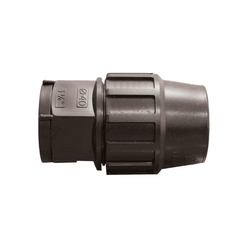 União de aperto PE Tecnoagua 40 mm x 1.1/4" F União de aperto PE Tecnoagua 40 mm x 1.1/4" F