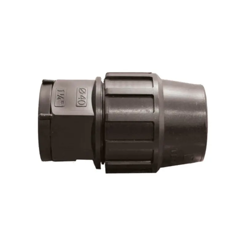 União de aperto PE Tecnoagua 40 mm x 1.1/4" F União de aperto PE Tecnoagua 40 mm x 1.1/4" F