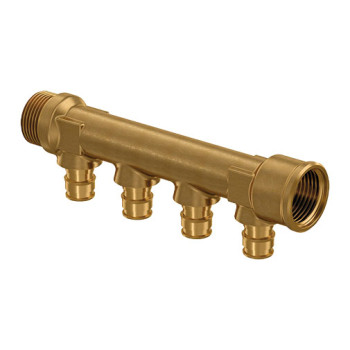 Coletor Uponor 3/4" x 3 saídas (3 x 16 mm c/c 35 mm)