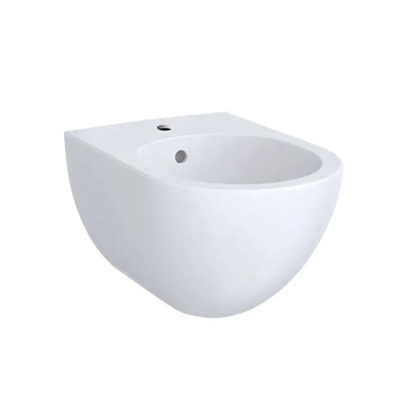 Bidé suspenso Geberit Acanto com forma fechada: T=51cm, Trop-plein=Visível, Branco