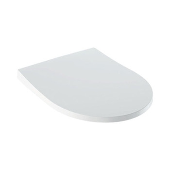 Tampo de sanita Geberit iCon, design estreito: Abaixamento automático=Sim, Dobradiças de fixação rápida=Sim, Fixação=De cima, Branco / Brilhante