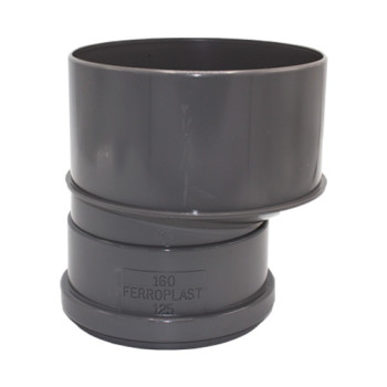 Aumento exterior PVC 125 x 160 mm PN4 com anel Aumento exterior PVC 125 x 160 mm PN4 com anel