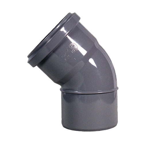 Curva 45º PVC Fersil 40 mm PN4 com anel Curva 45º PVC Fersil 40 mm PN4 com anel