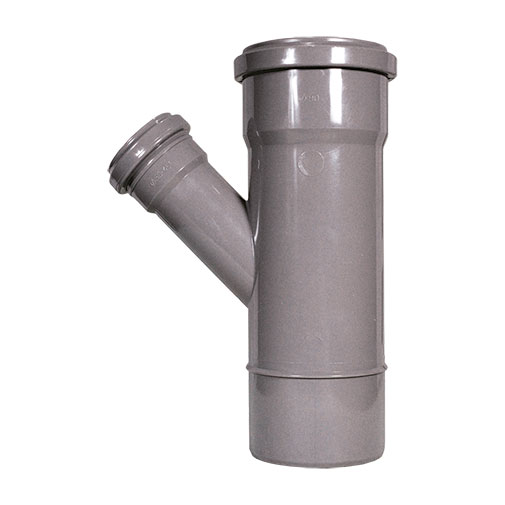 Forquilha redução 45º PVC Fersil 75 x 40 mm PN4 com anel Forquilha redução 45º PVC Fersil 75 x 40 mm PN4 com anel