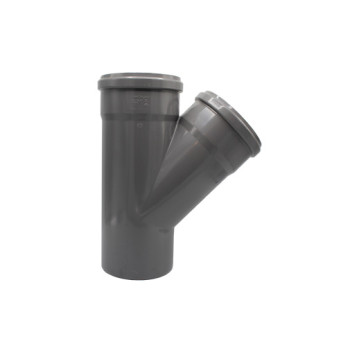 Forquilha simples 45º PVC 160 mm PN4 com anel