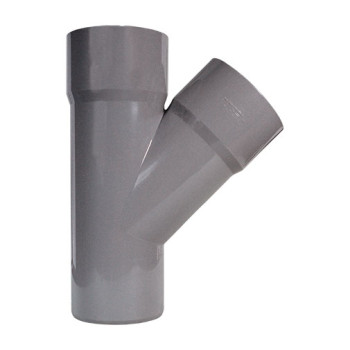 Forquilha simples 45º PVC Fersil 125 mm PN4 com anel Forquilha simples 45º PVC Fersil 125 mm PN4 com anel