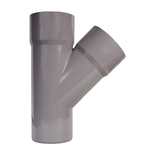 Forquilha simples 45º PVC Fersil 50 mm PN4 com anel Forquilha simples 45º PVC Fersil 50 mm PN4 com anel