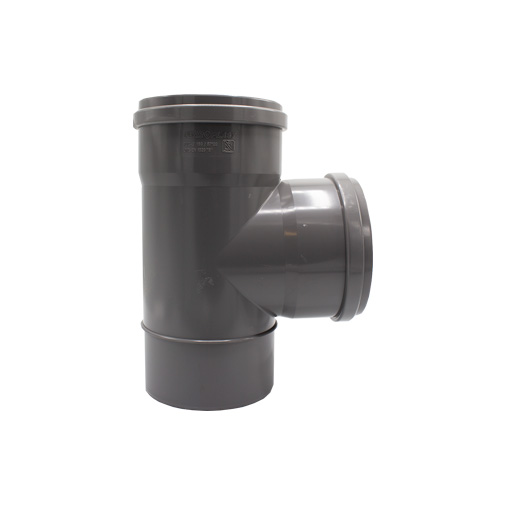 Tê simples 87º PVC 160 mm PN4 com anel Tê simples 87º PVC 160 mm PN4 com anel