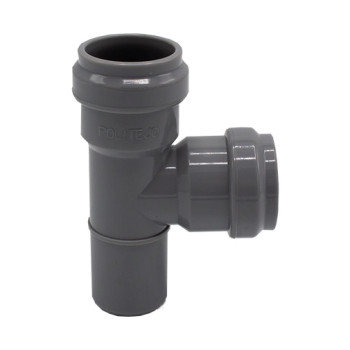 Tê simples 87º PVC Politejo 32 mm com anel