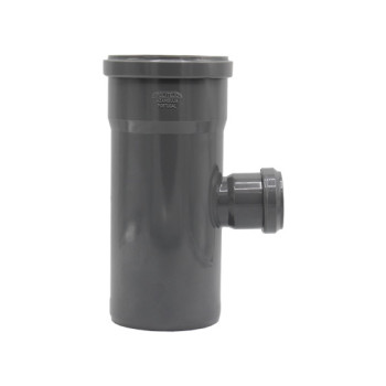 Tê simples 87º PVC Politejo 40 mm com anel