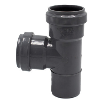 Tê simples 87º PVC Politejo 50 mm com anel