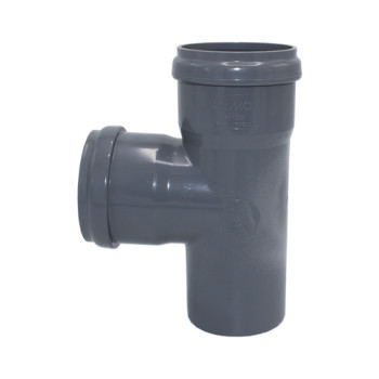 Tê simples 87º PVC Politejo 75 mm com anel