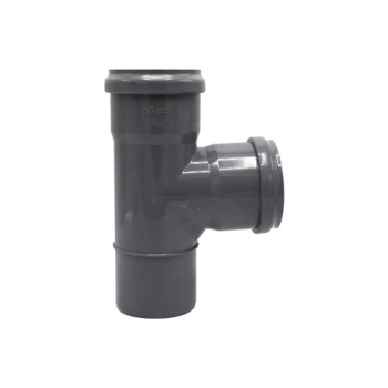 Tê simples 87º PVC Politejo 90 mm com anel