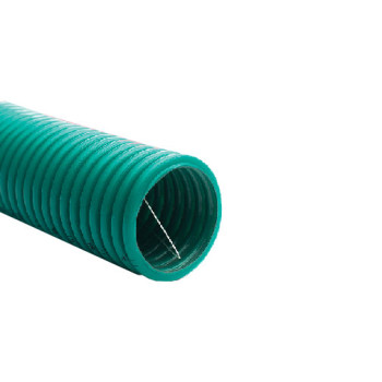 Tubo corrugado parede dupla 63 mm rolo 50 m verde com guia