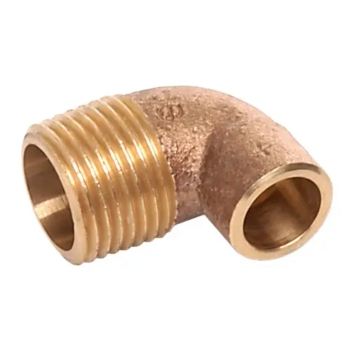 Joelho bronze Sanha 4092G 22 mm x 3/4" M para soldar