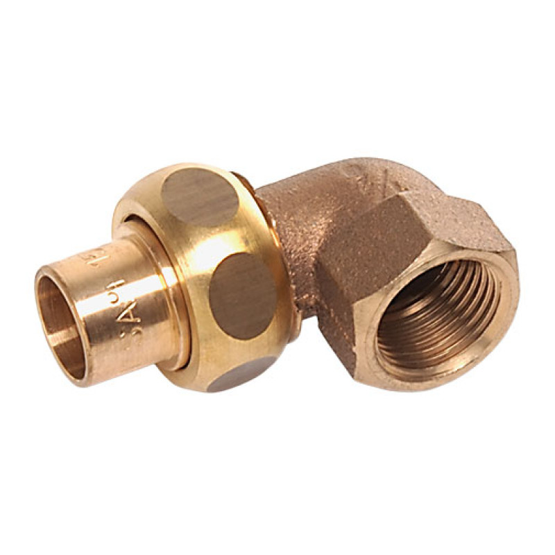 Joelho bronze Sanha 4096G 18 mm x 3/4" F com junção cónica para soldar Joelho bronze Sanha 4096G 18 mm x 3/4" F com junção cónica para soldar