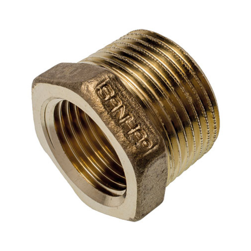 Porca redução bronze Sanha 3241 2" M x 1.1/2" F para roscar Porca redução bronze Sanha 3241 2" M x 1.1/2" F para roscar