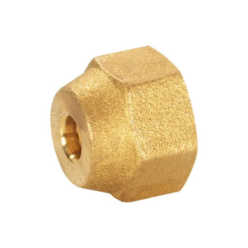 Porca redução latão Hecapo 3/8" F x 1/4" F para refrigeração Porca redução latão Hecapo 3/8" F x 1/4" F para refrigeração