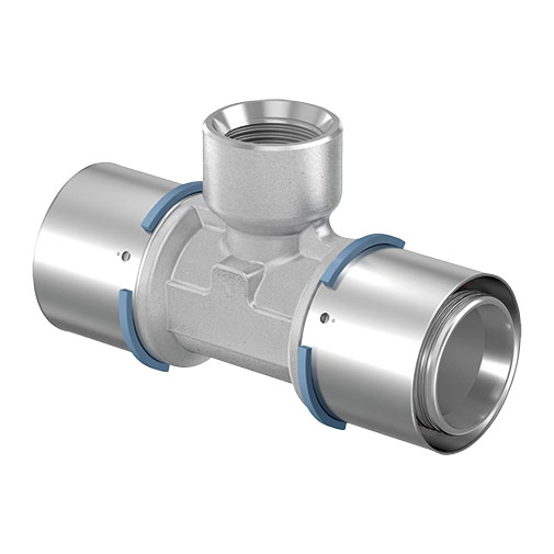 Tê press Uponor 40 mm x 1/2" F x 40 mm Tê press Uponor 40 mm x 1/2" F x 40 mm