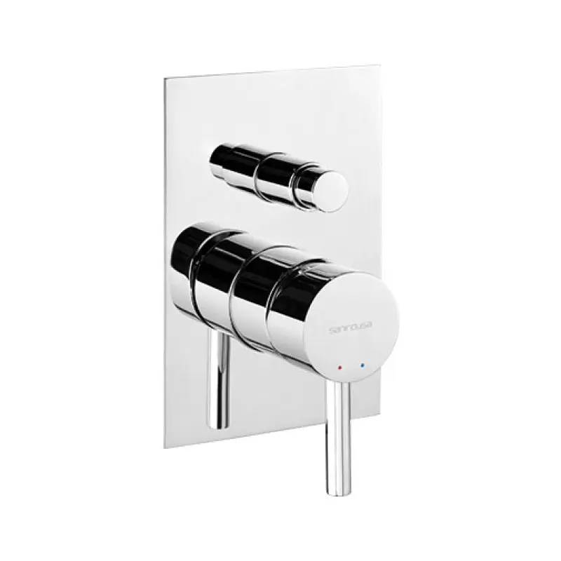 Misturadora encastrar Sanindusa New Icone 4 vias com espelho retangular Misturadora encastrar Sanindusa New Icone 4 vias com espelho retangular