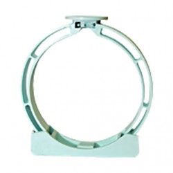 Abraçadeira PVC 75 mm circular branca para caleira