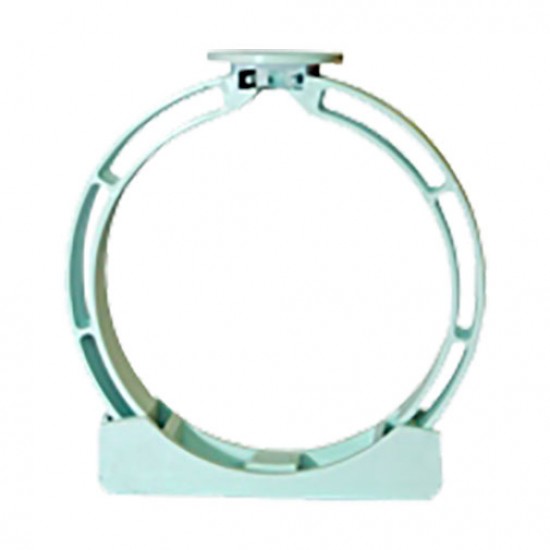 Abraçadeira PVC 90 mm circular branca para caleira