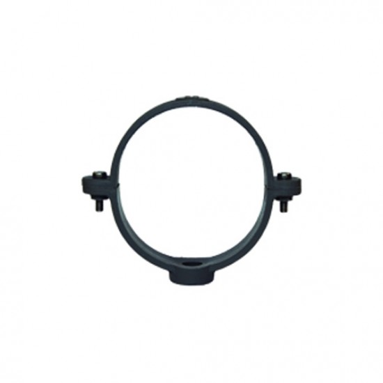 Abraçadeira PVC 90 mm circular cinzenta para caleira