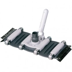 Aspirador manual flexível com escovas laterais e fixação por clip