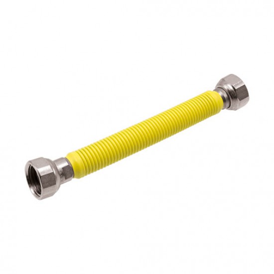 Ligação flexível inox Sosiflex 1/2" F x 3/4" F 100-170 mm amarela