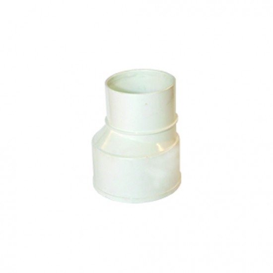 Redução PVC 90 x 75 mm branca para caleira