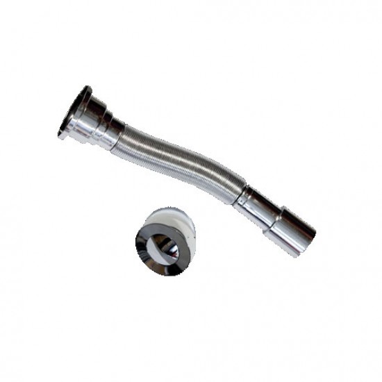 Válvula clic-clac 1.1/2" com tubo flexível cromado