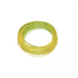 Fio elétrico rígido V H07V-R 10 mm2 verde e amarelo