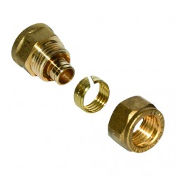 Ligador General Fittings 1/2" F x (12 x 2,0) mm para tubo PEX