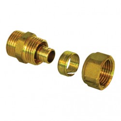 Ligador General Fittings 1/2" M x (16 x 2,2) mm para tubo PEX